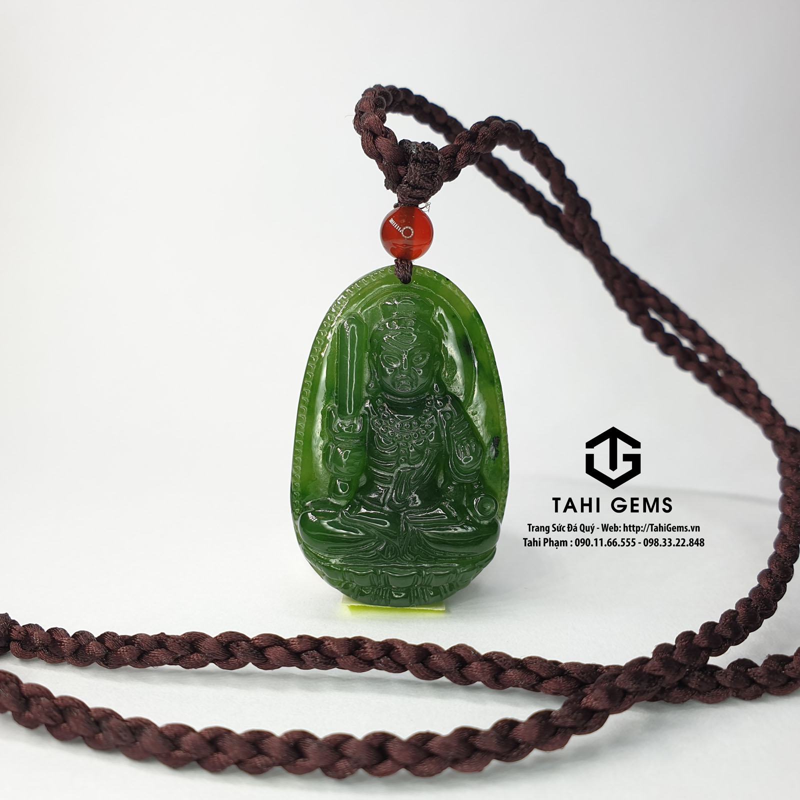 Tahi 5641/1 – Mặt dây chuyền Phật Bản Mệnh Thạch Anh Mắt Hổ